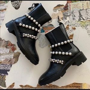 Zara pearl boots
